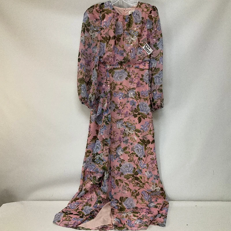 Pink Dress Party Long Eliza J, Size 2 Tunics New arrival