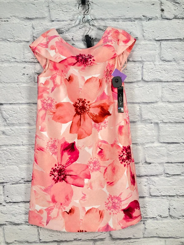 Pink Dress Party Short Tahari By Arthur Levine, Size S Tunics Plaid country