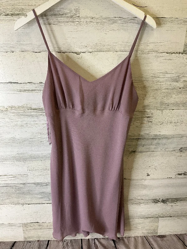 Purple Dress Party Short Naked Zebra, Size S Boatneck Modish Everyday