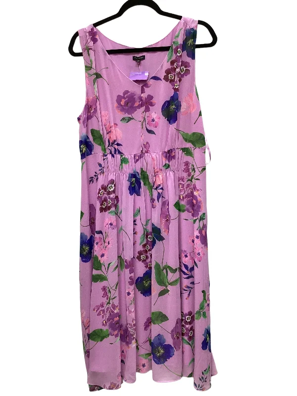 Purple Dress Party Short Talbots, Size Xl Tunics Top Casual
