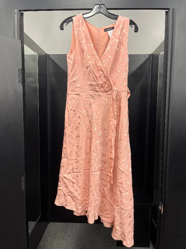 Salmon Dress Party Long Lauren By Ralph Lauren NWT, Size Xs Tunics Solid Classic
