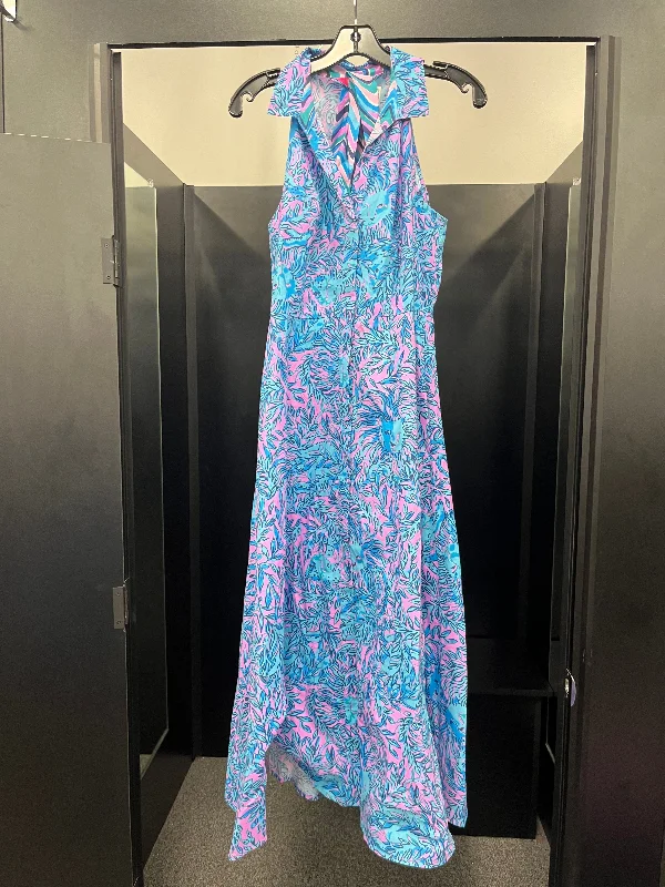 Turquoise Dress Party Long Lilly Pulitzer NWT, Size S Pleated Skirt Elegant