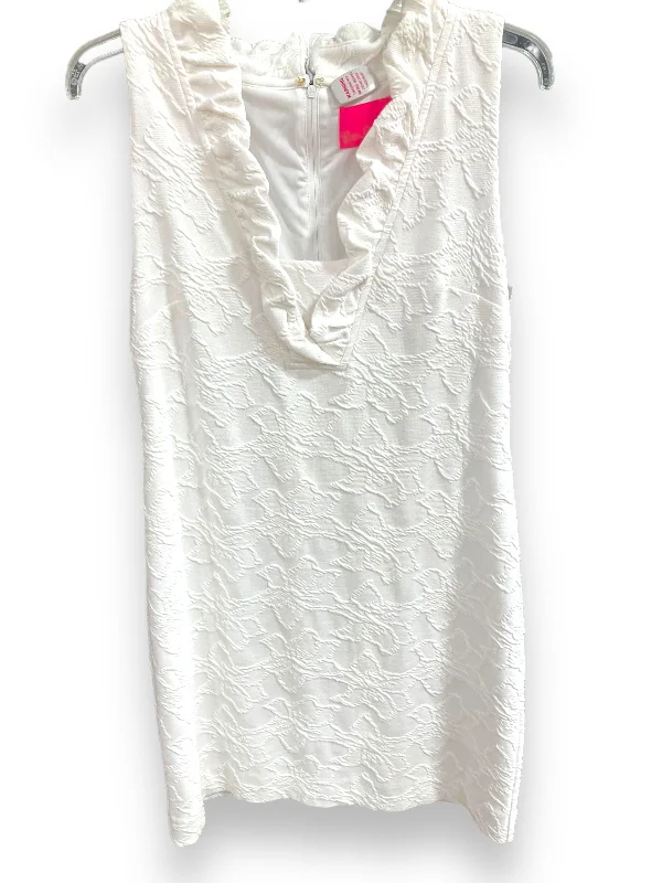 White Dress Party Short Lilly Pulitzer, Size M Tunics Chic elegant