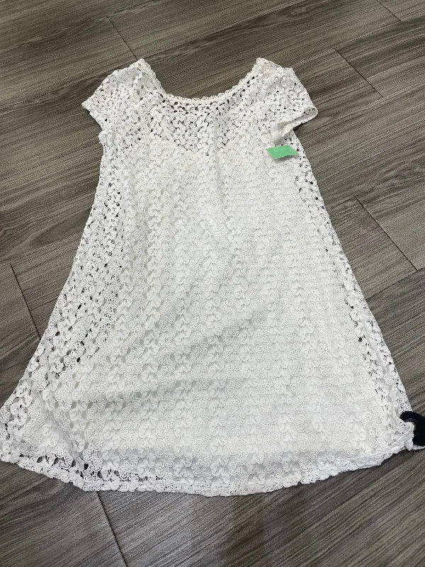 White Dress Party Short Speechless, Size M Turtleneck Warm Winter
