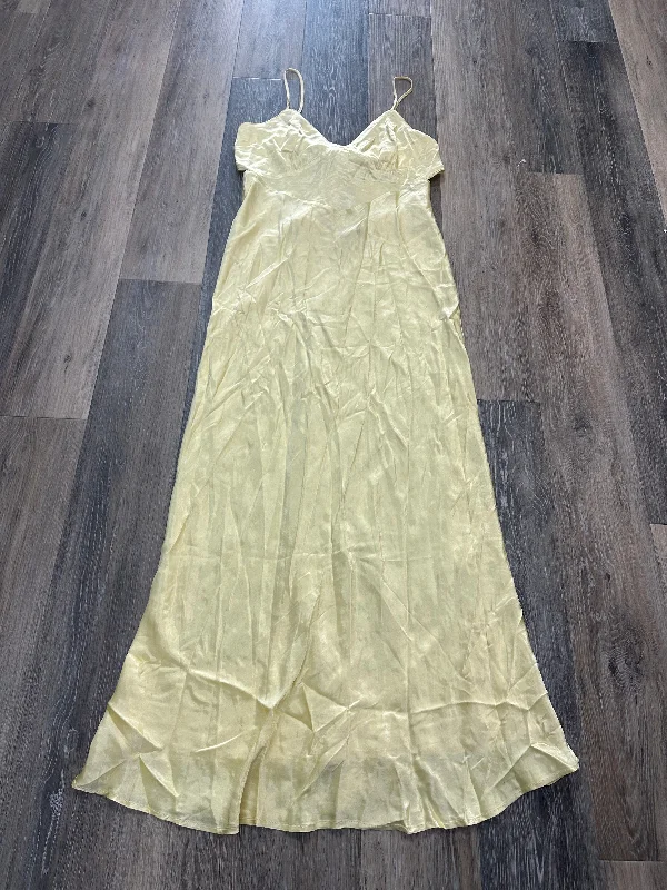 Yellow Dress Party Long Bardot, Size 12 Tunics Fall fleece