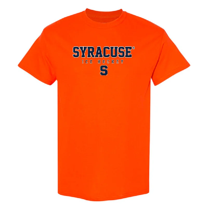 Syracuse - NCAA Women's Ice Hockey : Sarah-Michelle Gendron - Classic Shersey T-Shirt-- Striped Floral Plaid Syracuse - NCAA Women's Ice Hockey : Sarah-Michelle Gendron - Classic Shersey T-Shirt-- Striped Floral Plaid