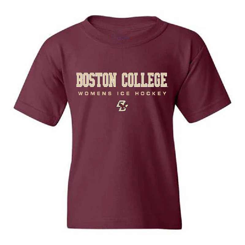 Boston College - NCAA Women's Ice Hockey : Skyler Sharfman - Classic Shersey Youth T-Shirt-- Chenille Brocade Lace Boston College - NCAA Women's Ice Hockey : Skyler Sharfman - Classic Shersey Youth T-Shirt-- Chenille Brocade Lace