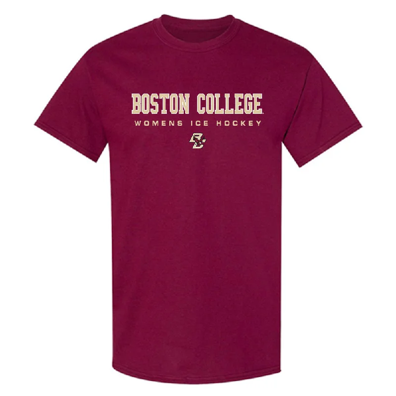 Boston College - NCAA Women's Ice Hockey : Skyler Sharfman - Classic Shersey T-Shirt-- Zippered Buttoned Snapped Boston College - NCAA Women's Ice Hockey : Skyler Sharfman - Classic Shersey T-Shirt-- Zippered Buttoned Snapped