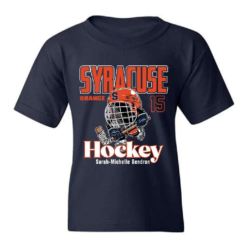 Syracuse - NCAA Women's Ice Hockey : Sarah-Michelle Gendron - Fashion Shersey Youth T-Shirt-- Houndstooth Herringbone Solid Syracuse - NCAA Women's Ice Hockey : Sarah-Michelle Gendron - Fashion Shersey Youth T-Shirt-- Houndstooth Herringbone Solid