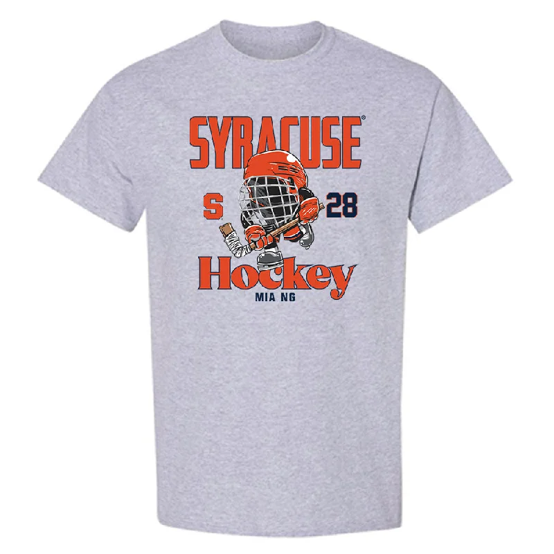 Syracuse - NCAA Women's Ice Hockey : Mia Ng - Fashion Shersey T-Shirt-- Notch Collar Peter Pan Collar Cowl Neck Syracuse - NCAA Women's Ice Hockey : Mia Ng - Fashion Shersey T-Shirt-- Notch Collar Peter Pan Collar Cowl Neck