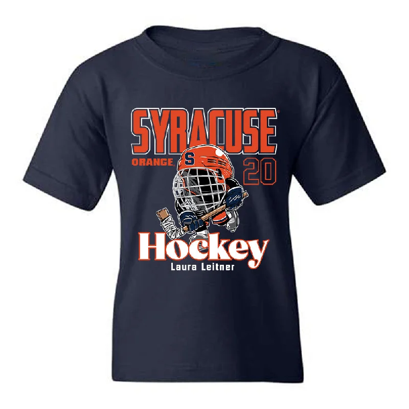 Syracuse - NCAA Women's Ice Hockey : Laura Leitner - Fashion Shersey Youth T-Shirt-- Welt Pockets Slit Pockets Syracuse - NCAA Women's Ice Hockey : Laura Leitner - Fashion Shersey Youth T-Shirt-- Welt Pockets Slit Pockets