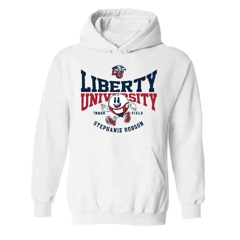 Liberty - NCAA Women's Track & Field : Stephanie Robson - Fashion Shersey Hooded Sweatshirt Hoodie with Lace Feminine Delicate Liberty - NCAA Women's Track & Field : Stephanie Robson - Fashion Shersey Hooded Sweatshirt Hoodie with Lace Feminine Delicate