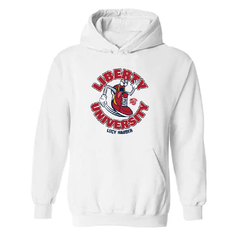 Liberty - NCAA Women's Track & Field : Lucy Hauser - Fashion Shersey Hooded Sweatshirt Hoodie with Gradient Ombre Colorful Liberty - NCAA Women's Track & Field : Lucy Hauser - Fashion Shersey Hooded Sweatshirt Hoodie with Gradient Ombre Colorful