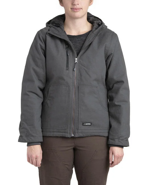 WHJ64 Berne Ladies' Softstone Modern Full-Zip Hooded Jacket Mesh Jacket Canvas Jacket Denim Jacket WHJ64 Berne Ladies' Softstone Modern Full-Zip Hooded Jacket Mesh Jacket Canvas Jacket Denim Jacket