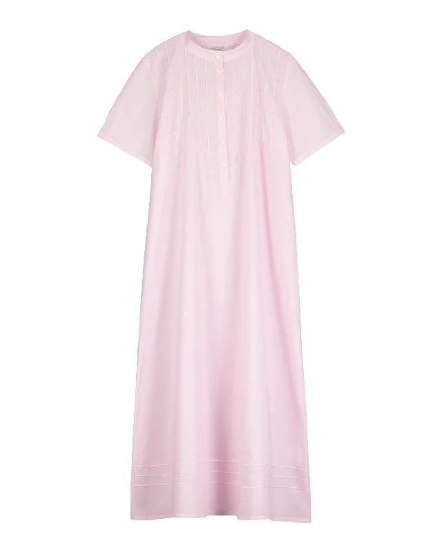 Women's Victoria Cotton Short Sleeve Nightdress - Pink